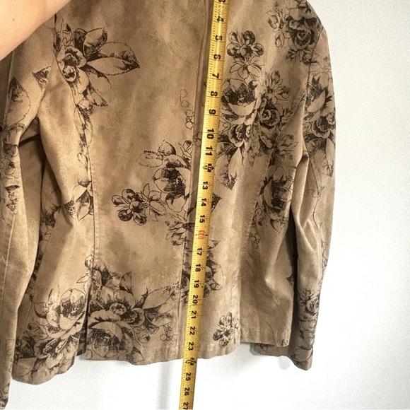 Caribbean Joe Floral Tan Blazer | Size 12 - Picture 6 of 9